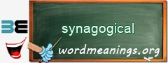 WordMeaning blackboard for synagogical
